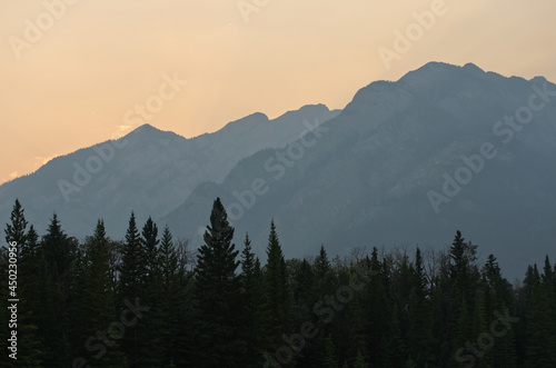 A Smoky Evening in Banff National Park