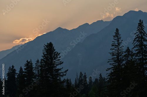A Smoky Evening in Banff National Park
