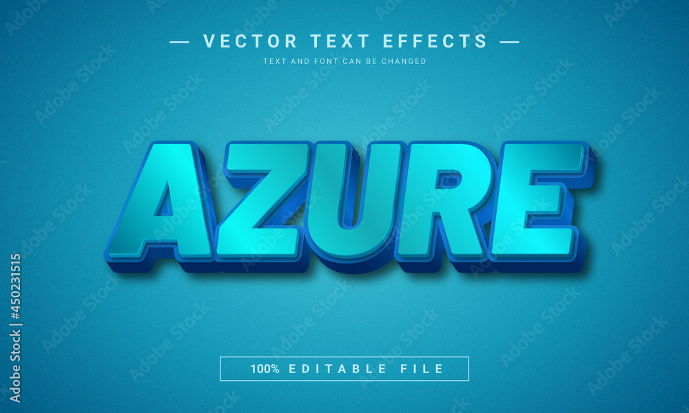 Azure Editable text effect template