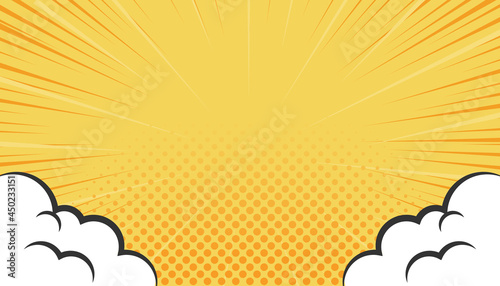 Flat design comic style background