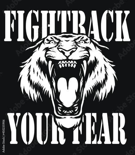 Fightback your fear design ,can use for poster ,logo ,mascot and more