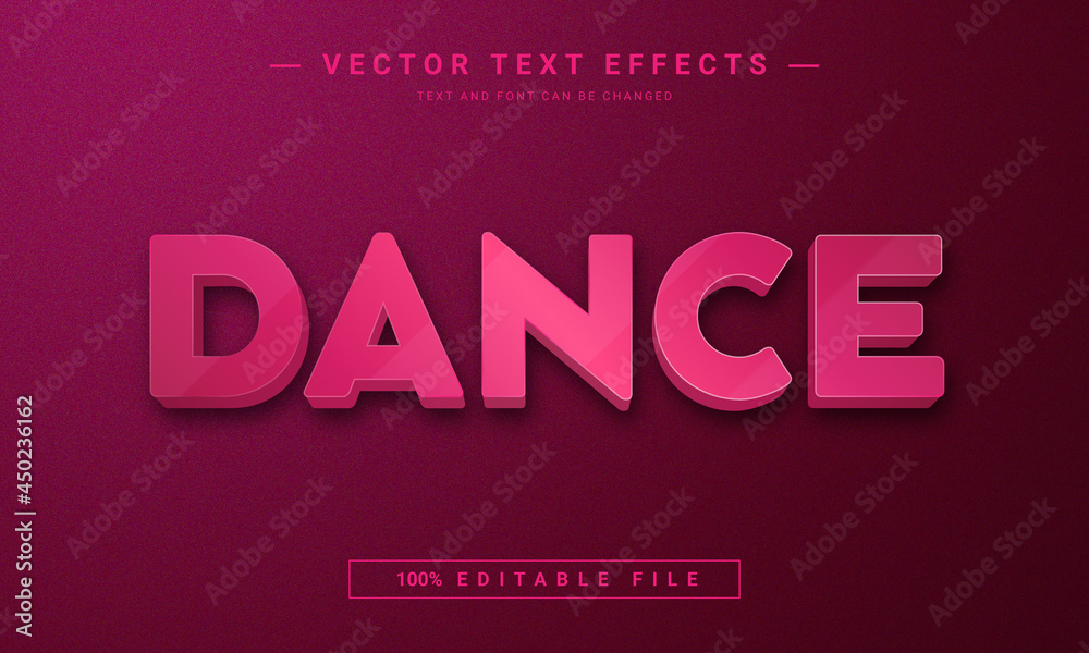 Dance editable text effect template