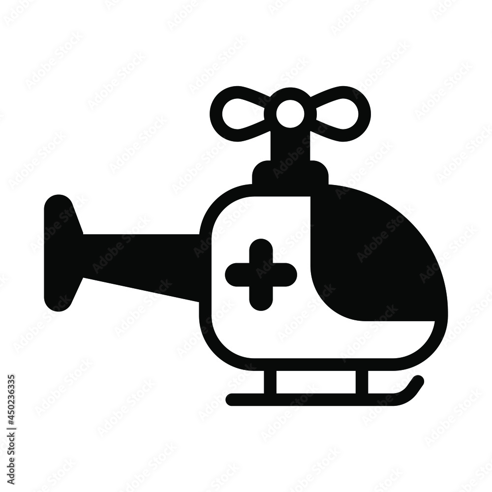 Air Ambulance Healthcare Medical, vector graphic Illustration Icon. Air Ambulance Healthcare Medical, vector graphic Illustration Icon.
