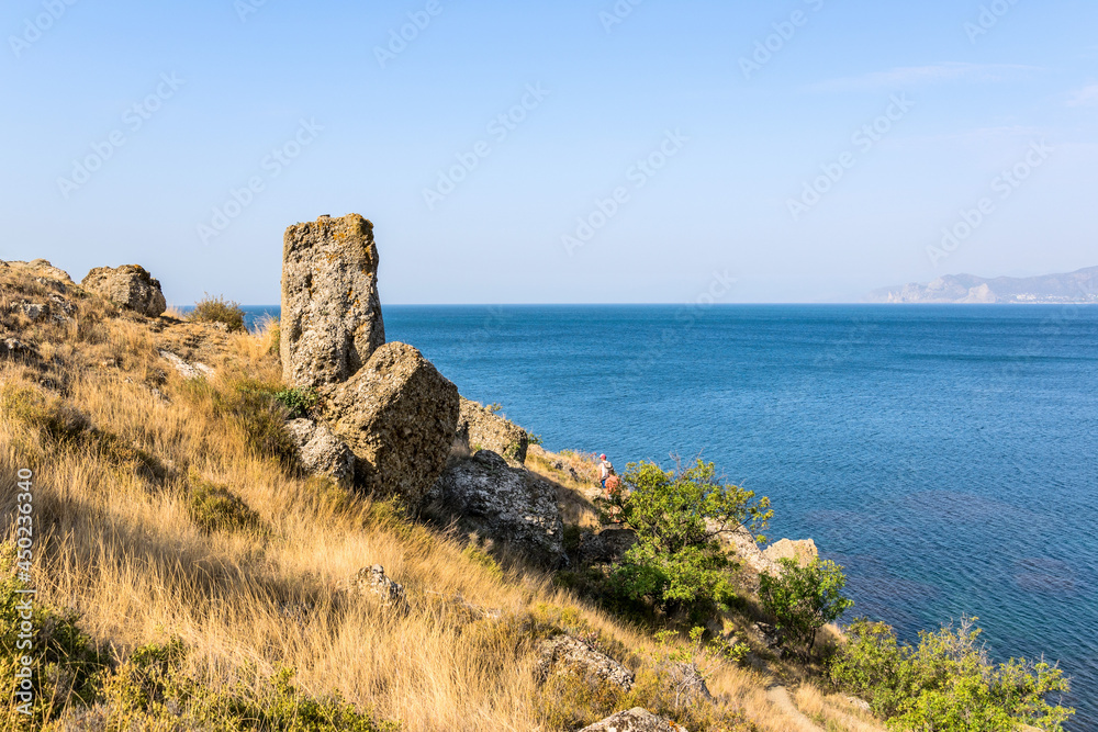 Standing rocks at Cape Meganom in Crimea