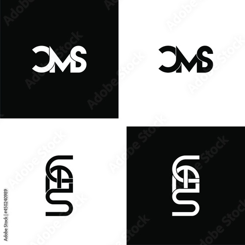 cms letter initial monogram logo design