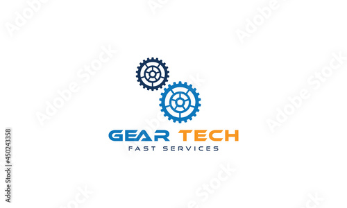 Gear service logo vector template for your business.  