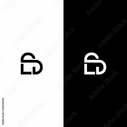letter LS, SL love logo unique