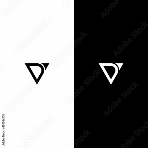 letter DV, VD arrow logo