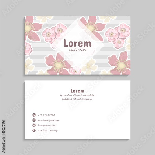 Business Card Set. Vector illustration. EPS10. Template