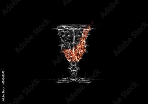 fiery orange drink crystall glass
