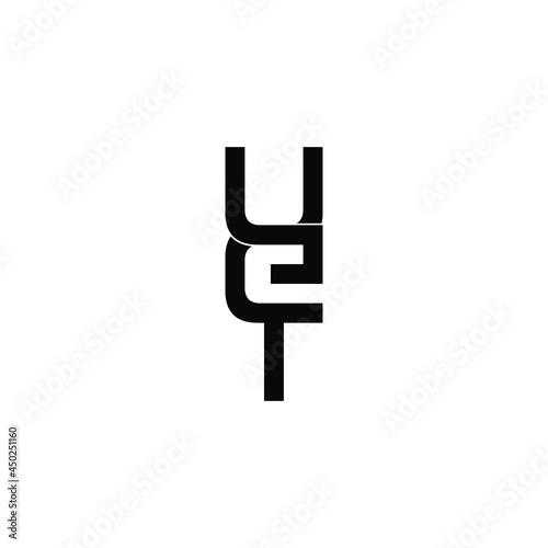 uet initial letter monogram logo design photo