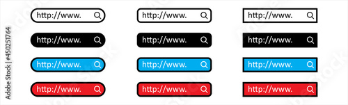 Address and navigation bar icon. Business concept search www http pictogram. Vector illustration.