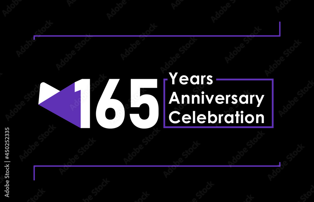165 Years Anniversary Celebration Vector Template Design 165 Years Anniversary Celebration Vector Template Design