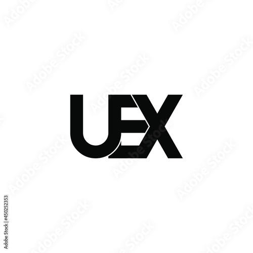uex initial letter monogram logo design