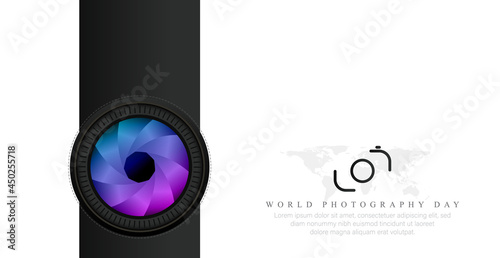 world photography day. Camera Lens Illustrations. vector