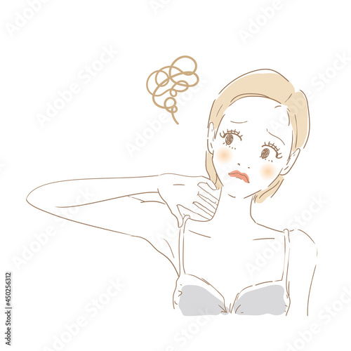 首こり　女性