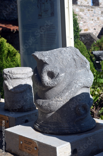 A fortress in Marmaris- archeological founds in antcient city Knidos.Marmaris, Turkey.  photo