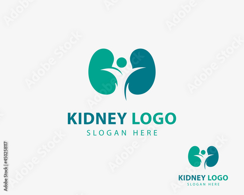 kidney logo creative concept human people happy solution design health