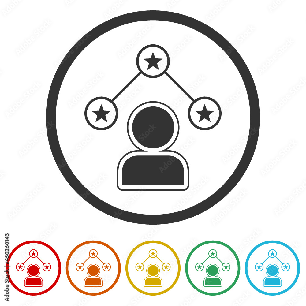 Fototapeta premium Skill ring icon isolated on white background