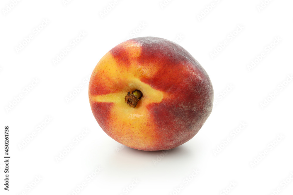 Ripe peach fruit isolated on white background Ripe peach fruit isolated on white background