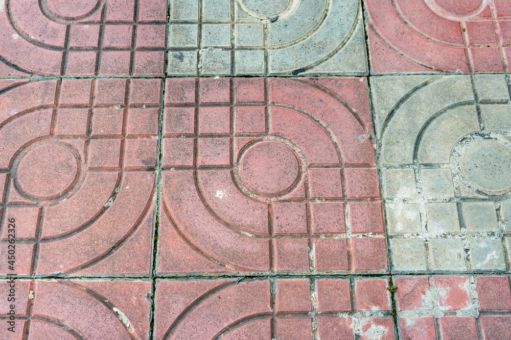 Concrete cement tiles texture background, Top view