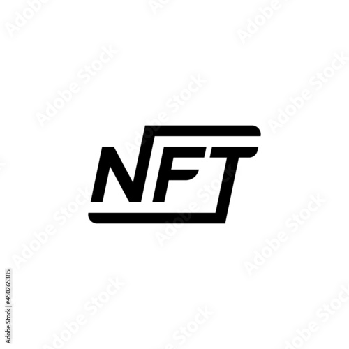 initial letter NFT monogram logo vector black