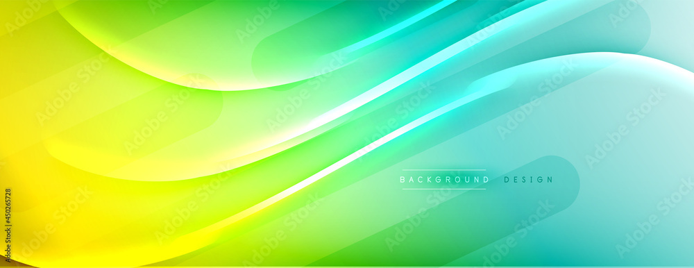 Naklejka premium Abstract background - lines composition created with lights and shadows. Technology or business digital template. Trendy simple fluid color gradient abstract background with dynamic
