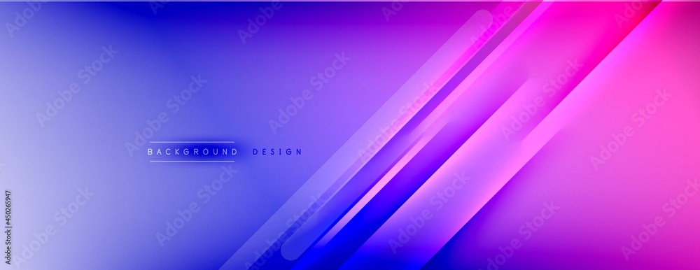 Fototapeta premium Abstract background - lines composition created with lights and shadows. Technology or business digital template. Trendy simple fluid color gradient abstract background with dynamic