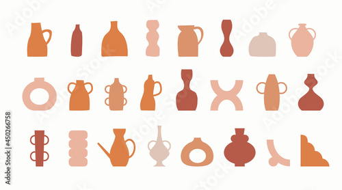 Slika na platnu Collection of trendy vases