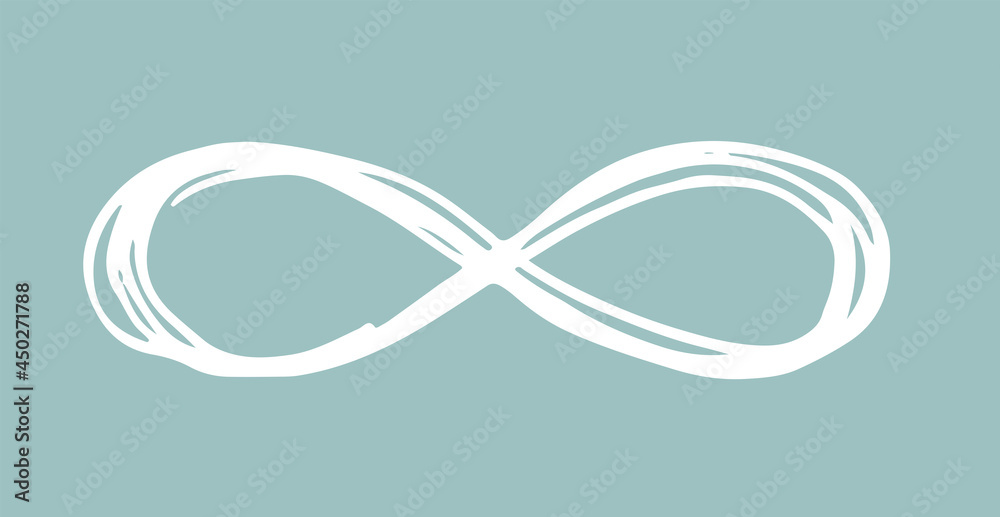 Infinity hand-drawn, vector illustration. Infinity hand-drawn, vector illustration.