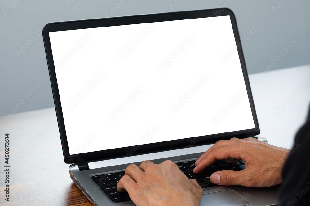 Man working at home remote work concept , People shopping online by home delivery application Man working at home remote work concept , People shopping online by home delivery application
