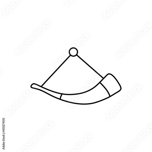 drinking horn icon - vector 