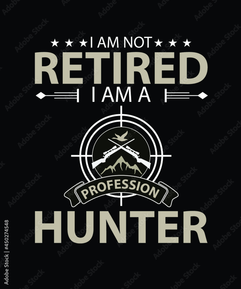 Hunting T-shirt design with vector file