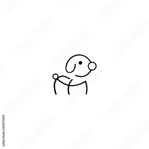dog Logo icon design template trendy concept for pet shop