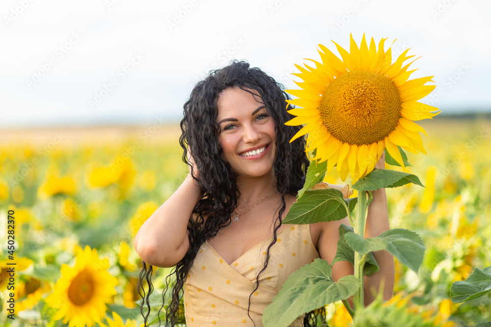 Portrait of a beautiful smiling dark-haired woman Portrait of a beautiful smiling dark-haired woman