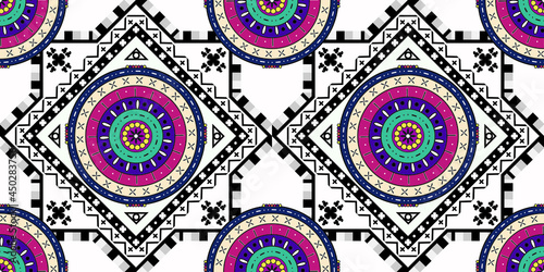 Stunning geometric background.contemporary tribal style seamless pattern.pattern ethnic graphic design print.Henna Mandala.Tribal African Inspired Pattern.carpet,wallpaper,wrapping,embroidery sty