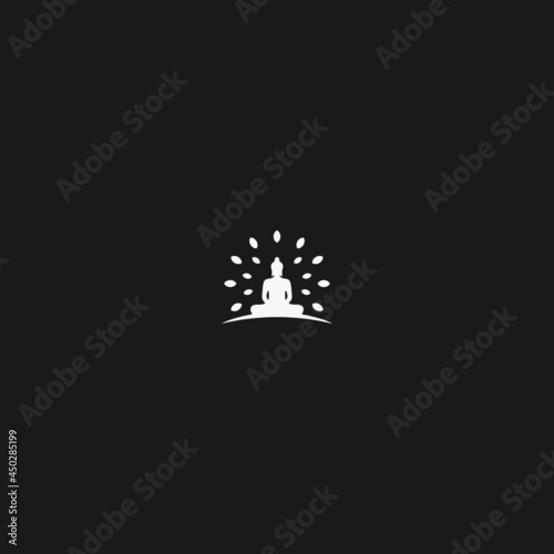 BUDDHA LOGO, MEDITATION LOGO, BUDDHISM, SPIRITUAL LOGO, VESAK DAY, ICON, LOGO VECTOR EPS