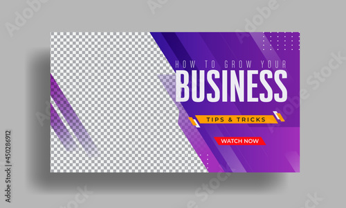 Attractive corporate real-estate business youtube thumbnail template design