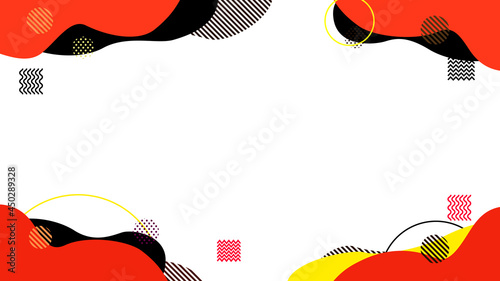 赤色抽象幾何学曲線フレーム背景