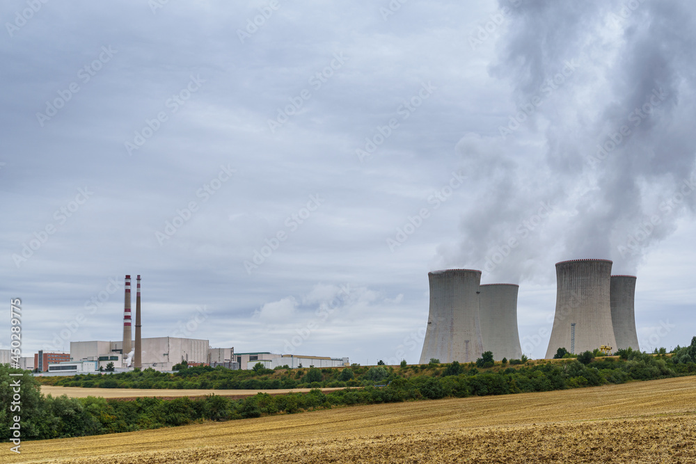 Nuclear power station Dukovany, Vysocina region, Czech republic, Europe. Nuclear power station Dukovany, Vysocina region, Czech republic, Europe.
