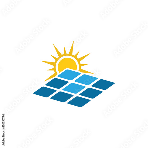 Solar panel icon design illustration template