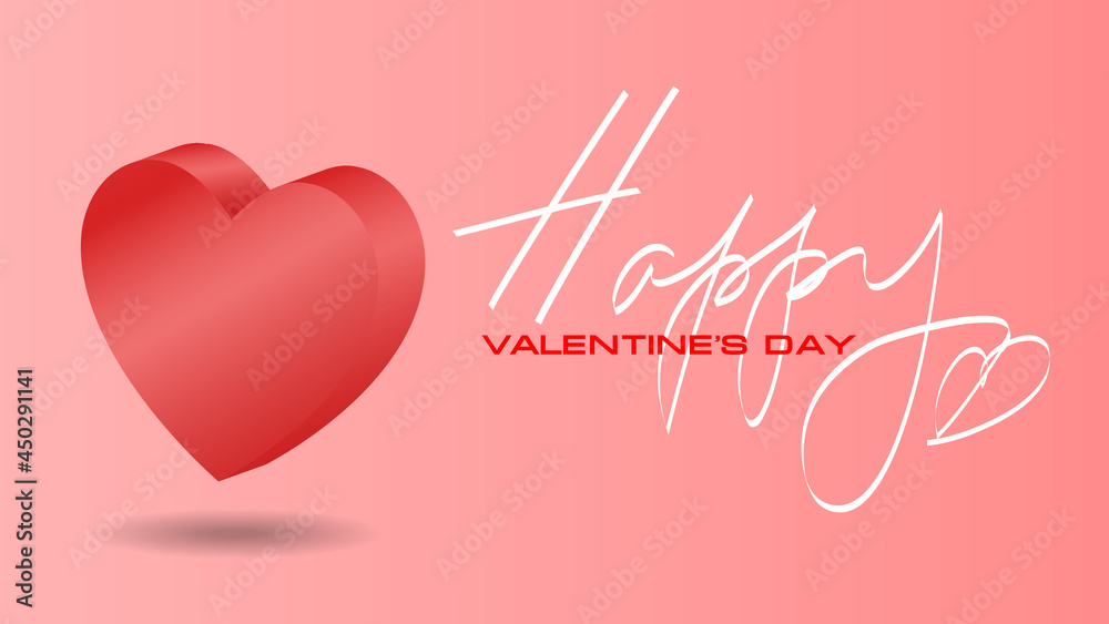 Valentine's Day greeting card, vector illustration