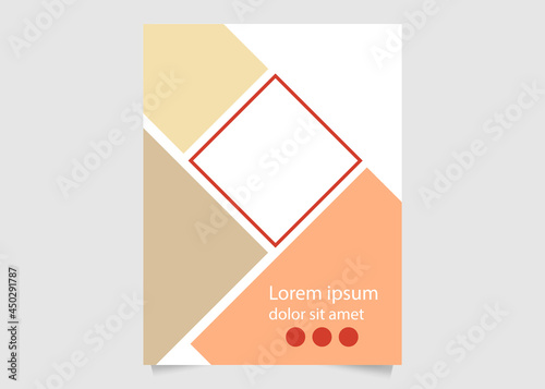 Template vector design for Brochure. layout modern with color peach cobbler size A4