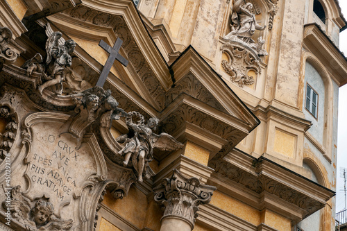 Facade of the Santa Maria Maddalena church in Rome