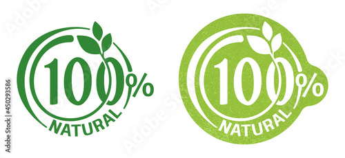 100 percents natural organic products badge