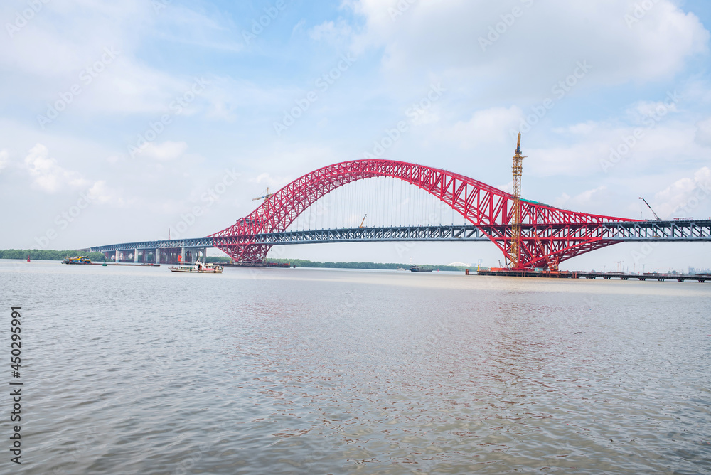 Obraz premium Nansha Pearl Bay Bridge, Guangzhou, China