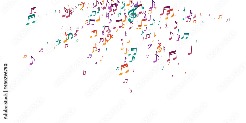 Musical notes cartoon vector backdrop. Audio Musical notes cartoon vector backdrop. Audio