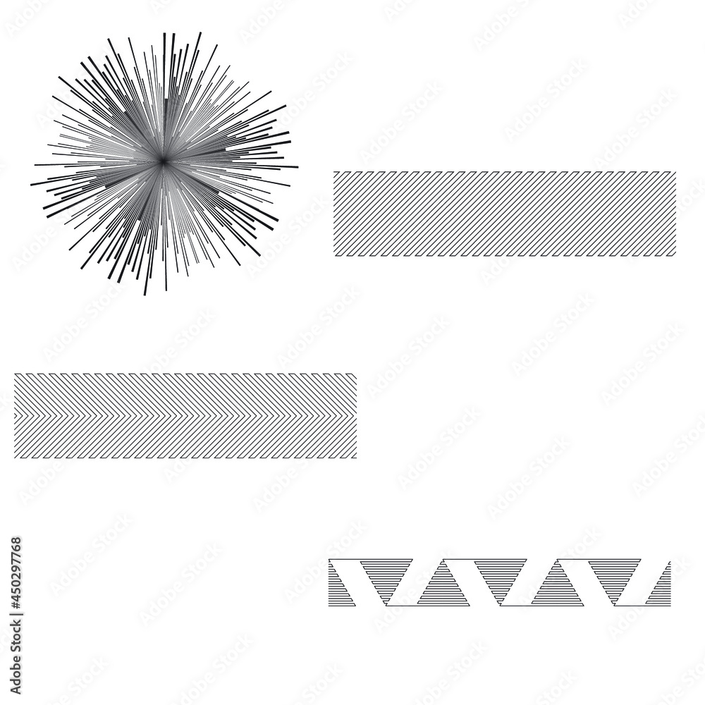 Fototapeta premium Set of abstract design elements. Vector illustration. Geometric shapes .