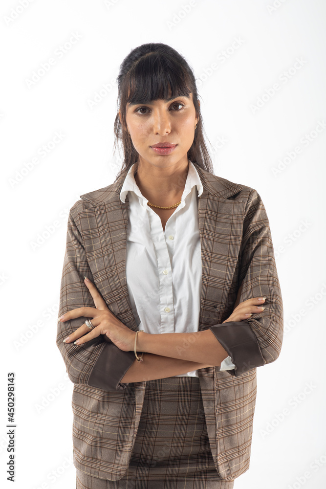 Portrait of a beautiful young hispanic woman smiling isolated on white background Portrait of a beautiful young hispanic woman smiling isolated on white background