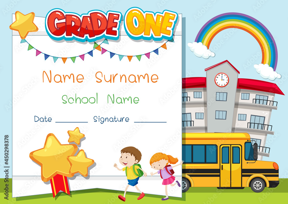 Grade one diploma or certificate template Grade one diploma or certificate template